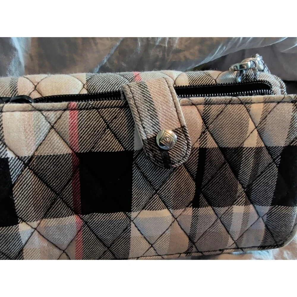 Vera Bradley Perfectly Plaid RFID Quilted Wristlet Wallet - Picture 9 of 11